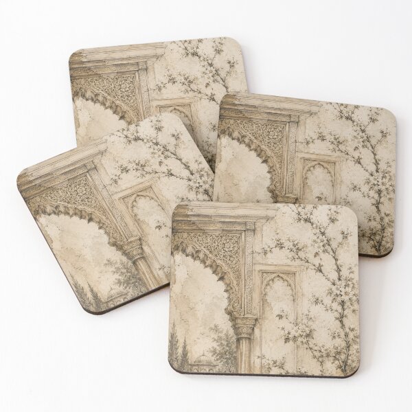 Item preview, Mughal Arch Watercolour Painting with Blooming Branches designed and sold by Jozefin's Studio.