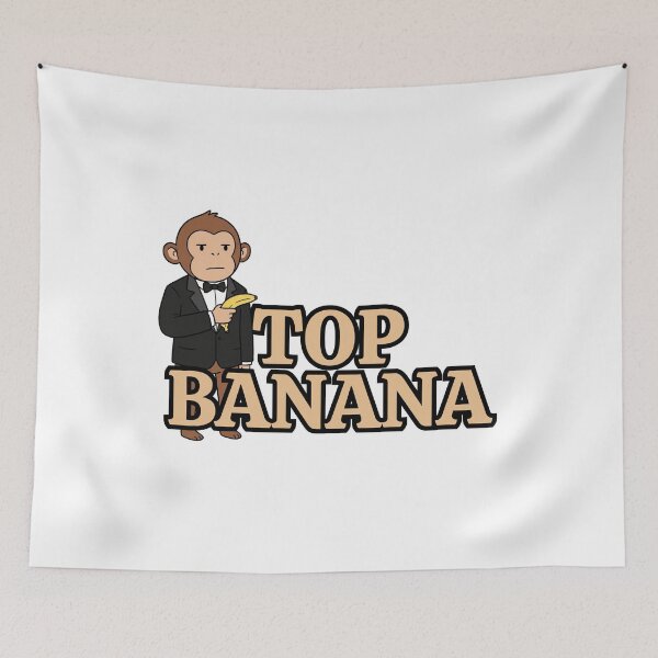 Item preview, Top Banana - Funny Monkey Boss Banana Pun designed and sold by yodaddydesigns.
