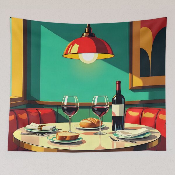 Item preview, Bistro Wine & Bread – Pop Art Café Poster designed and sold by LSVart.