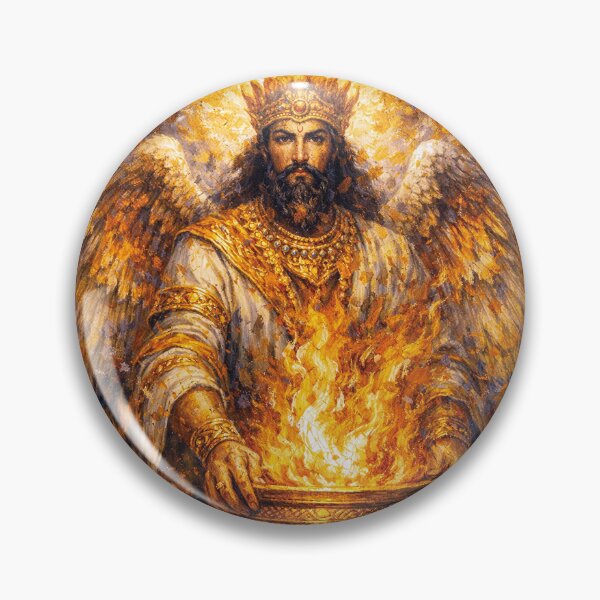 Item preview, Atar Painting – Persian God of Fire and Divine Light designed and sold by GalleryKauffeld.