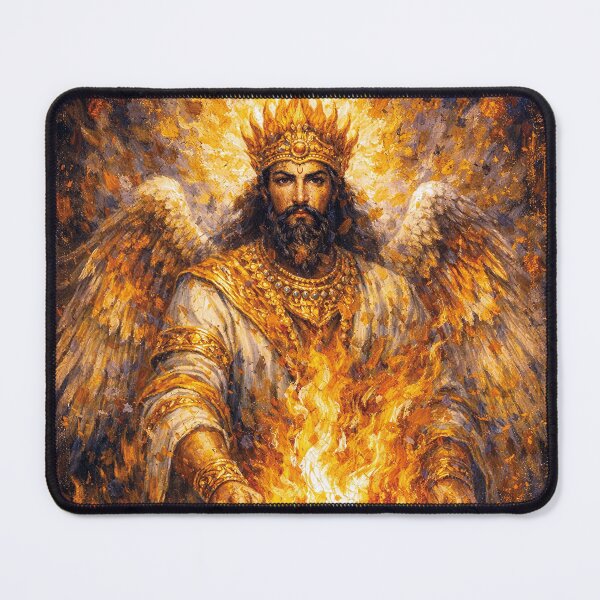 Item preview, Atar Painting – Persian God of Fire and Divine Light designed and sold by GalleryKauffeld.