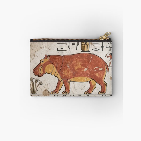 Item preview, Ancient Egyptian Hippo - Early Dynastic Nile River Monster Fresco Art designed and sold by FreiherrPK.