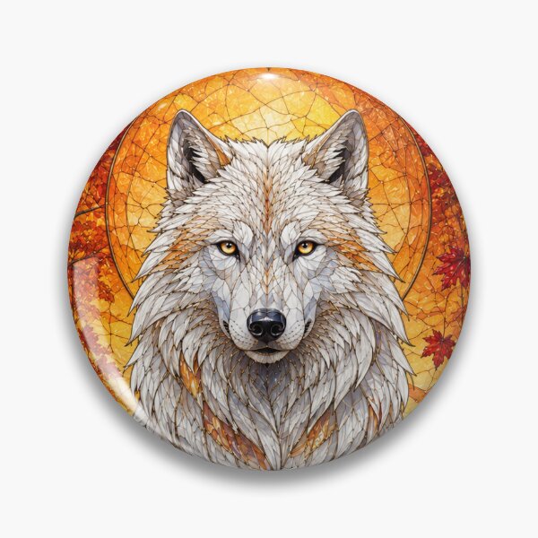 Item preview, The Guardian Wolf of Autumn – Wild Spirit of the Golden Forests designed and sold by Pixel Sakura Gallery.