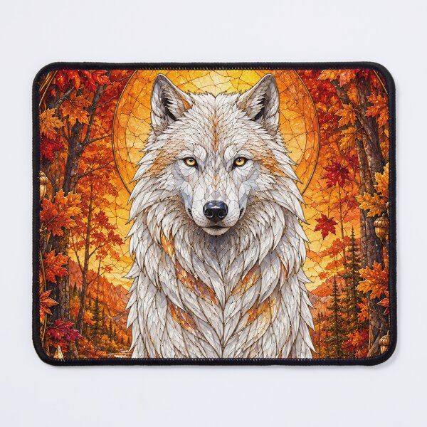 Item preview, The Guardian Wolf of Autumn – Wild Spirit of the Golden Forests designed and sold by Pixel Sakura Gallery.