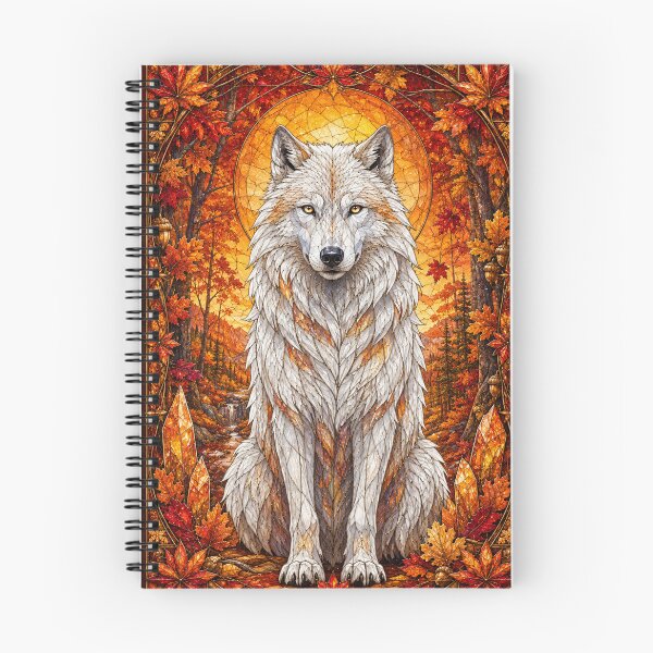 Item preview, The Guardian Wolf of Autumn – Wild Spirit of the Golden Forests designed and sold by Pixel Sakura Gallery.