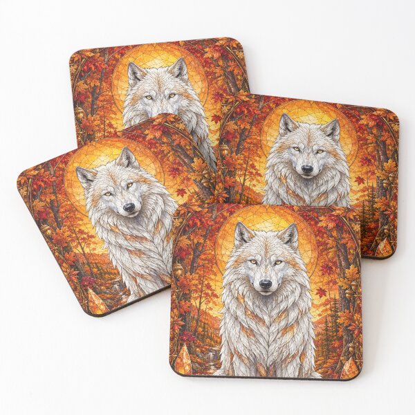 Item preview, The Guardian Wolf of Autumn – Wild Spirit of the Golden Forests designed and sold by Pixel Sakura Gallery.