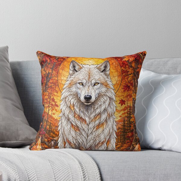 Item preview, The Guardian Wolf of Autumn – Wild Spirit of the Golden Forests designed and sold by Pixel Sakura Gallery.