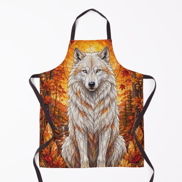 Item preview, The Guardian Wolf of Autumn – Wild Spirit of the Golden Forests designed and sold by Pixel Otaku Gallery.