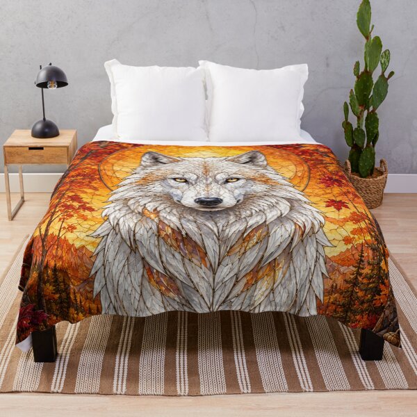 Item preview, The Guardian Wolf of Autumn – Wild Spirit of the Golden Forests designed and sold by Pixel Sakura Gallery.
