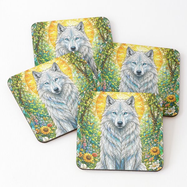 Item preview, The Guardian Wolf of Summer – Wild Spirit of the Sun designed and sold by Pixel Otaku Gallery.
