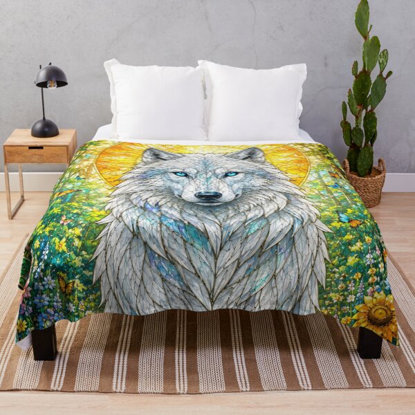 Item preview, The Guardian Wolf of Summer – Wild Spirit of the Sun designed and sold by Pixel Sakura Gallery.