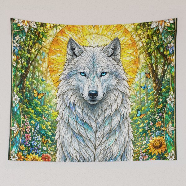 Item preview, The Guardian Wolf of Summer – Wild Spirit of the Sun designed and sold by Pixel Otaku Gallery.