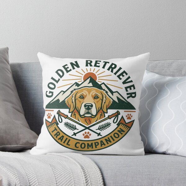 Item preview, Golden Retriever Trail Companion Vintage Hiking Dog Mountain Outdoors Emblem Aesthetic designed and sold by mood-draftsman.