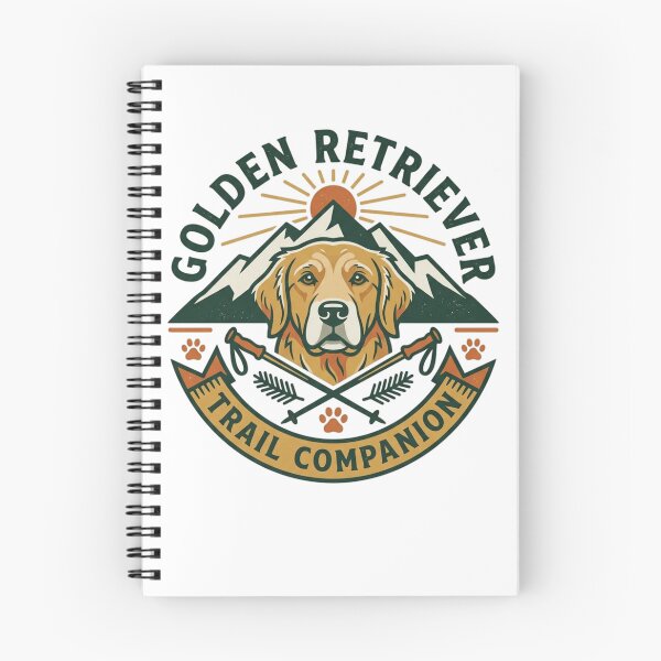 Item preview, Golden Retriever Trail Companion Vintage Hiking Dog Mountain Outdoors Emblem Aesthetic designed and sold by mood-draftsman.
