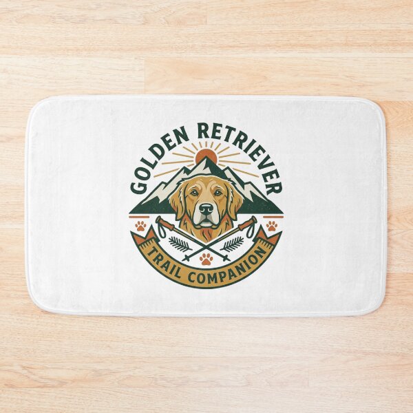 Item preview, Golden Retriever Trail Companion Vintage Hiking Dog Mountain Outdoors Emblem Aesthetic designed and sold by mood-draftsman.