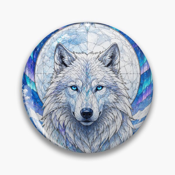 Item preview, The Guardian Wolf of Winter – Lord of the Snowy Lands designed and sold by Pixel Sakura Gallery.