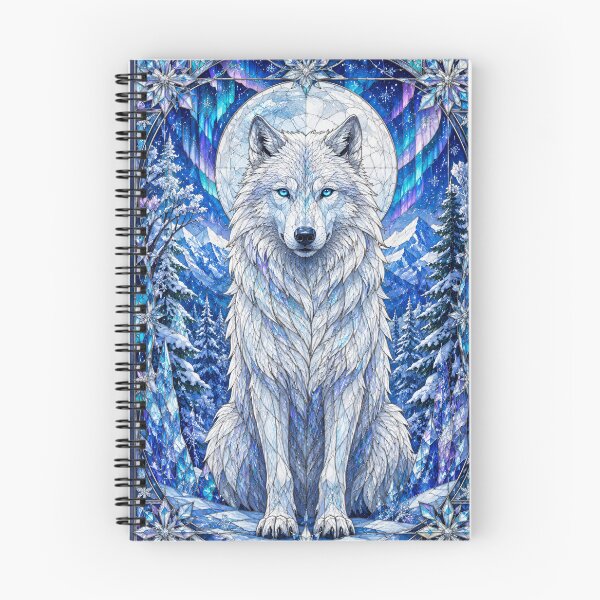 Item preview, The Guardian Wolf of Winter – Lord of the Snowy Lands designed and sold by Pixel Otaku Gallery.