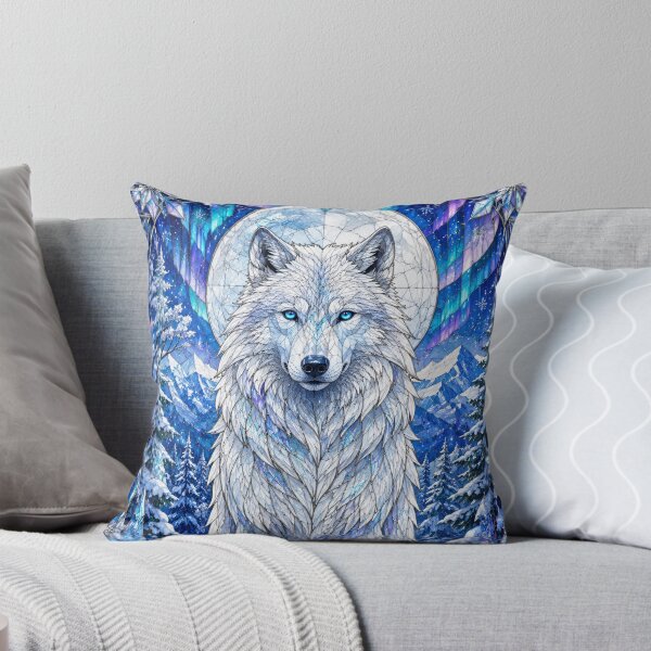 Item preview, The Guardian Wolf of Winter – Lord of the Snowy Lands designed and sold by Pixel Otaku Gallery.