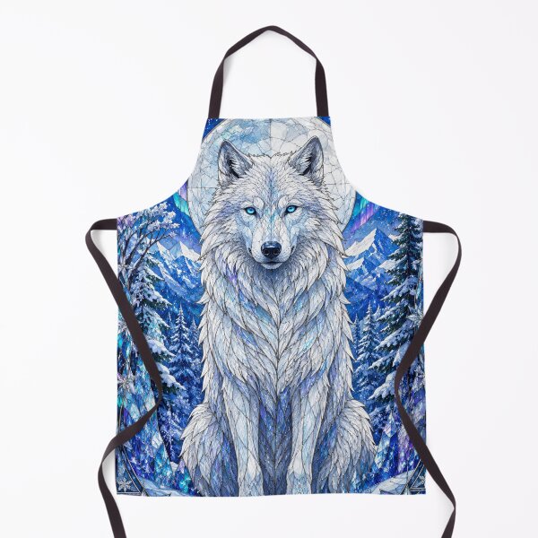 Item preview, The Guardian Wolf of Winter – Lord of the Snowy Lands designed and sold by Pixel Sakura Gallery.