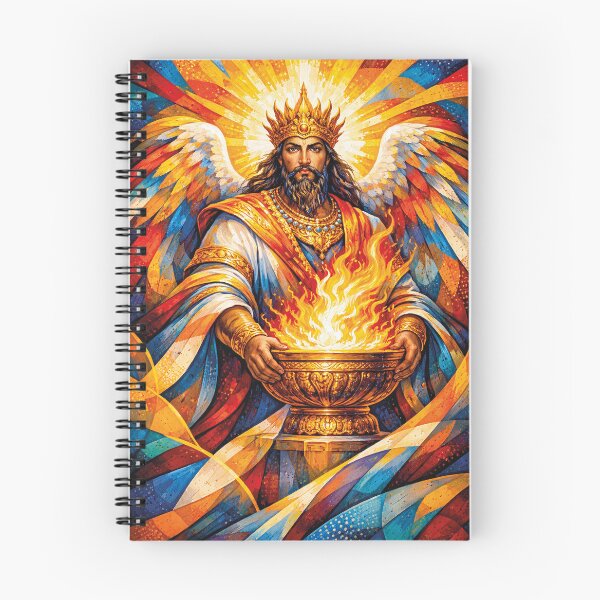 Item preview, Atar illustration – Zoroastrian God of Sacred Fire & Divine Light designed and sold by GalleryKauffeld.