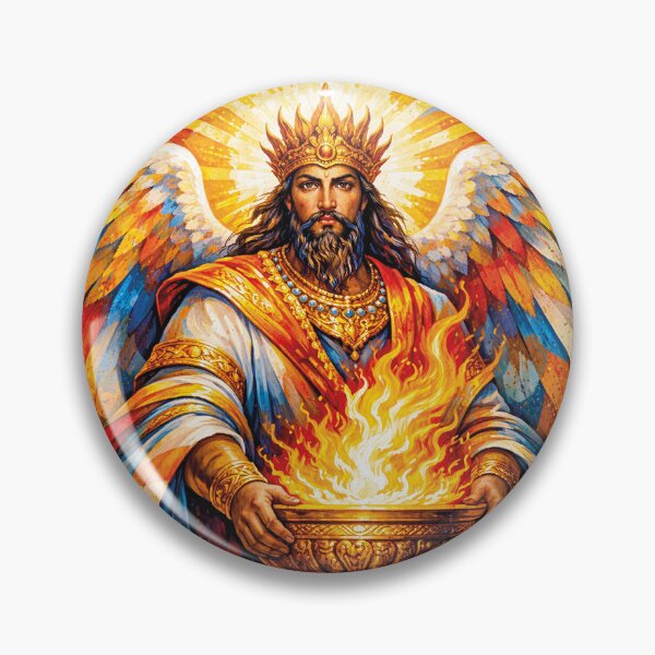 Item preview, Atar illustration – Zoroastrian God of Sacred Fire & Divine Light designed and sold by GalleryKauffeld.