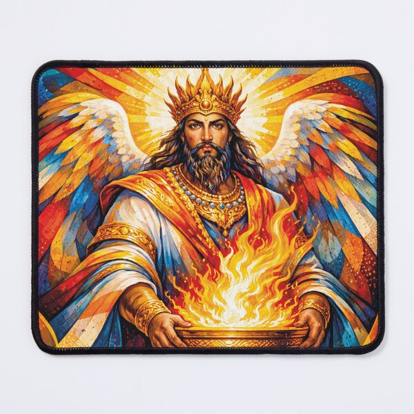 Item preview, Atar illustration – Zoroastrian God of Sacred Fire & Divine Light designed and sold by GalleryKauffeld.