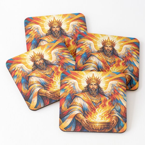 Item preview, Atar illustration – Zoroastrian God of Sacred Fire & Divine Light designed and sold by GalleryKauffeld.