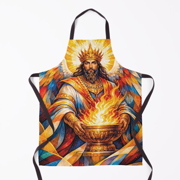 Item preview, Atar illustration – Zoroastrian God of Sacred Fire & Divine Light designed and sold by GalleryKauffeld.