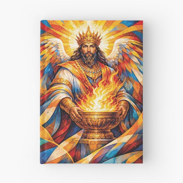 Item preview, Atar illustration – Zoroastrian God of Sacred Fire & Divine Light designed and sold by GalleryKauffeld.