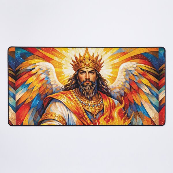 Item preview, Atar illustration – Zoroastrian God of Sacred Fire & Divine Light designed and sold by GalleryKauffeld.