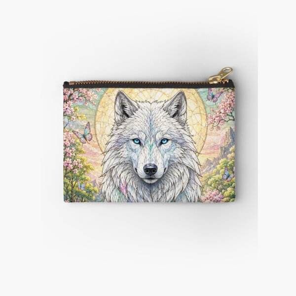 Item preview, The Guardian Wolf of Spring – Wild Spirit of Flowers designed and sold by Pixel Sakura Gallery.
