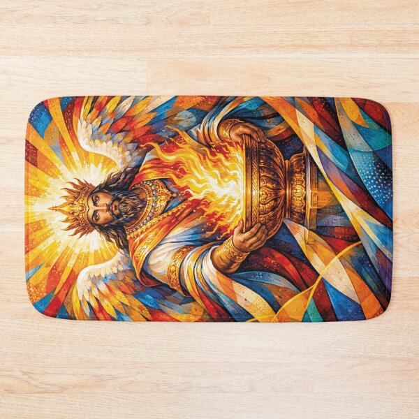 Item preview, Atar illustration – Zoroastrian God of Sacred Fire & Divine Light designed and sold by GalleryKauffeld.