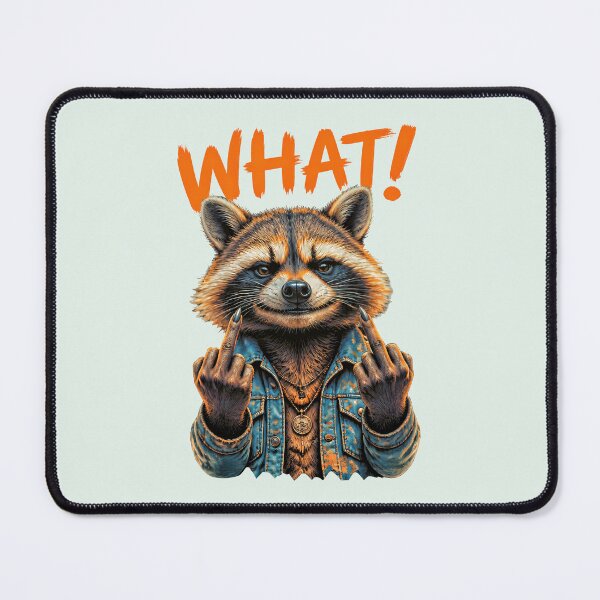 Item preview, WHAT! DEFIANT RACCOON DESIGN 3 designed and sold by DigitalandPhoto.