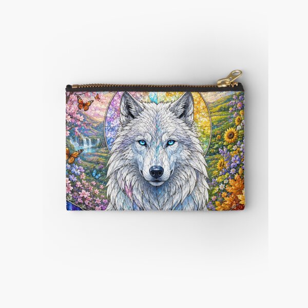Item preview, The Guardian Wolf of the Four Seasons – Eternal Protector of Nature designed and sold by Pixel Otaku Gallery.