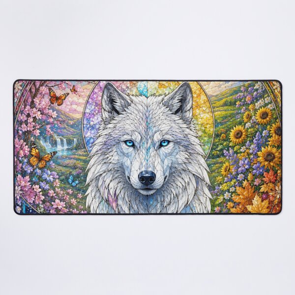 Item preview, The Guardian Wolf of the Four Seasons – Eternal Protector of Nature designed and sold by Pixel Otaku Gallery.