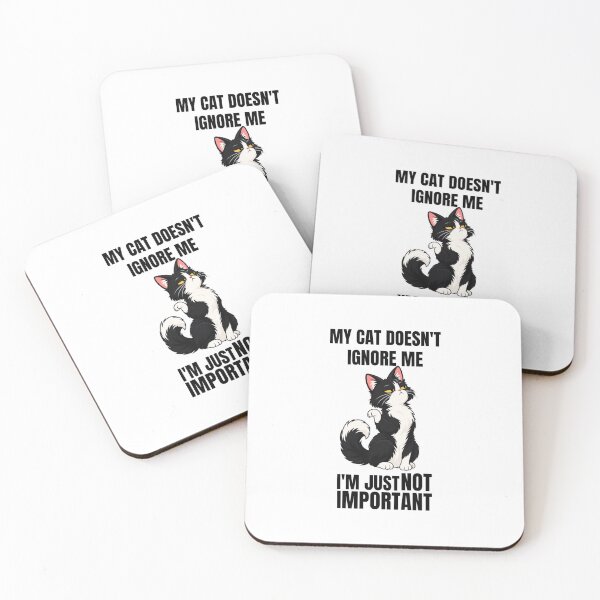 Item preview, Funny Cat Doesn't Ignore Me I'm Just Not Important T-Shirt designed and sold by Savage Cat Quotes.