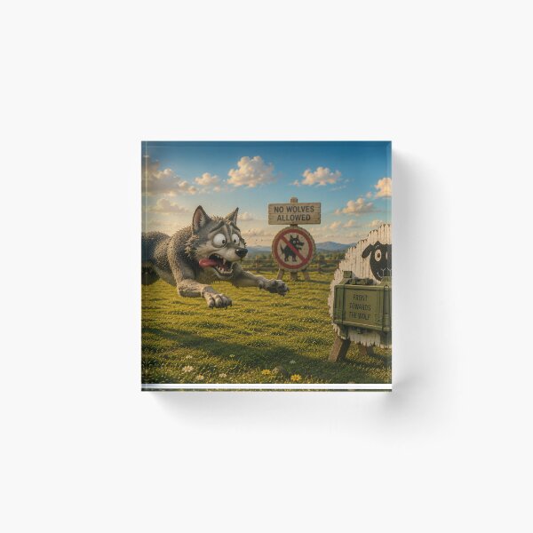 Item preview, Wolf trap with a fake sheep: BOOM! designed and sold by VECINDARIO MULTIVERSO.