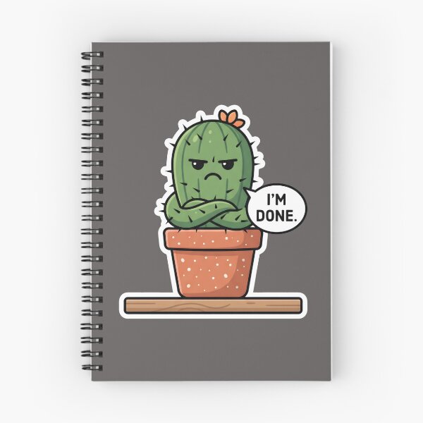 Item preview, Im Done Grumpy Cactus Funny Sarcastic Plant Humor. designed and sold by MyHappyArtShop.