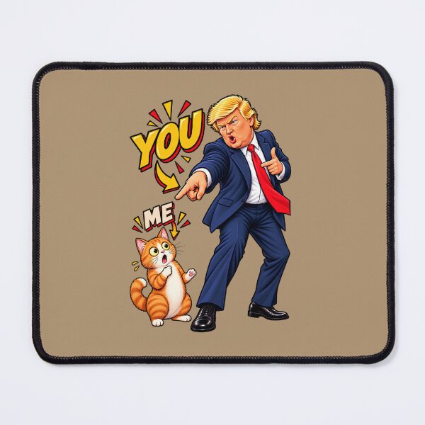 Item preview, Trump Pointing at Cat, YOU ME Political Humor designed and sold by Retro Whiskers.