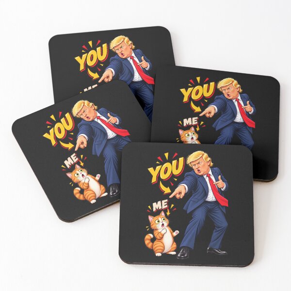 Item preview, Trump Pointing at Cat, YOU ME Political Humor designed and sold by Retro Whiskers.