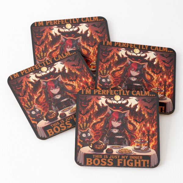 Item preview, I'm Perfectly Calm... This Is Just My Inner Boss Fight | Gothic anime gamer designed and sold by Revyra Design .