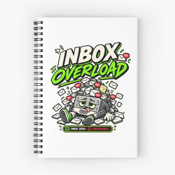 Item preview, Inbox Overload – Retro Pixel Email Humor designed and sold by Mad Factory Designs.