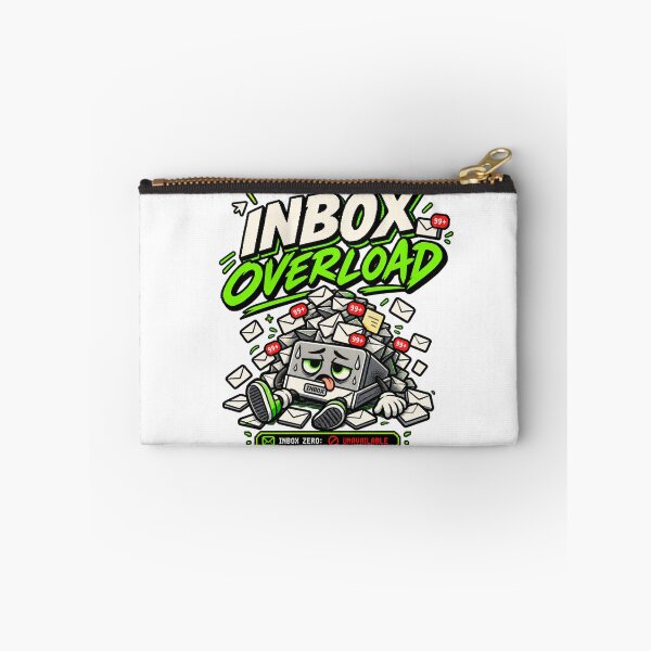 Item preview, Inbox Overload – Retro Pixel Email Humor designed and sold by Mad Factory Designs.