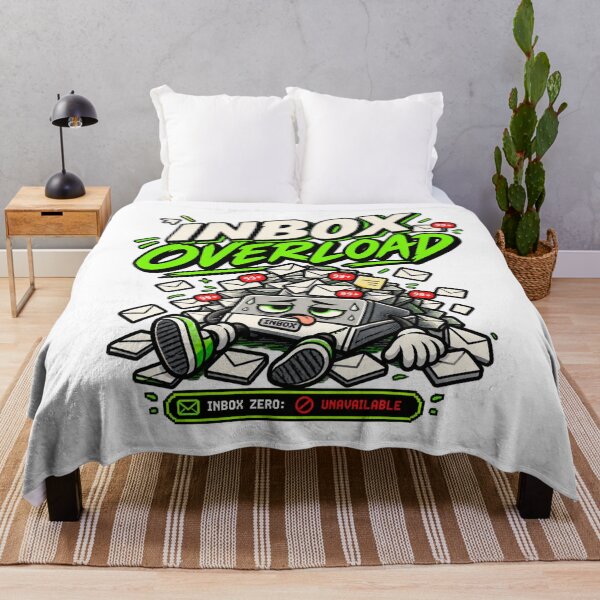 Item preview, Inbox Overload – Retro Pixel Email Humor designed and sold by Mad Factory Designs.