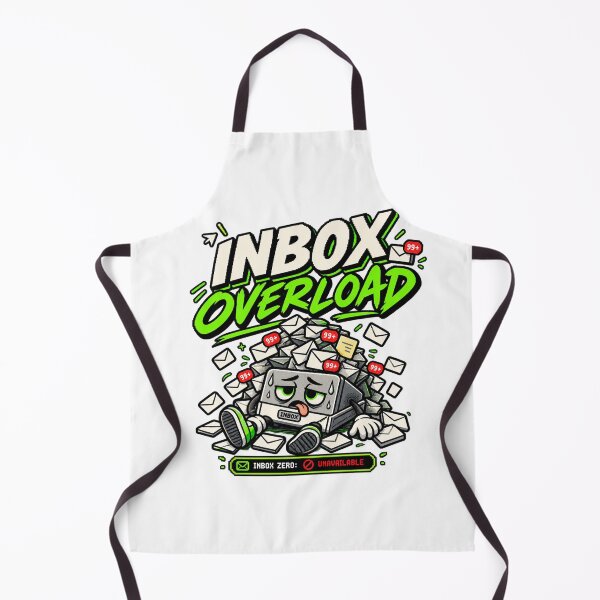 Item preview, Inbox Overload – Retro Pixel Email Humor designed and sold by Mad Factory Designs.