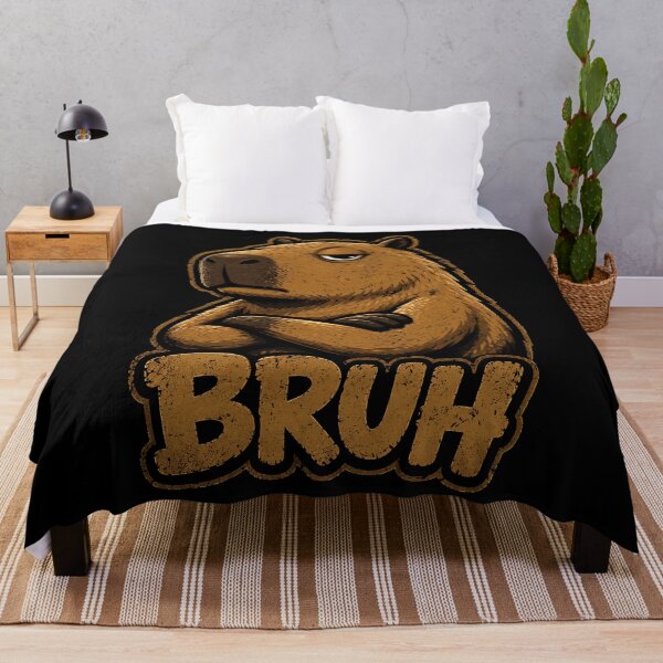 Item preview, Cool capybara with bruh expression design designed and sold by rafaeltto.