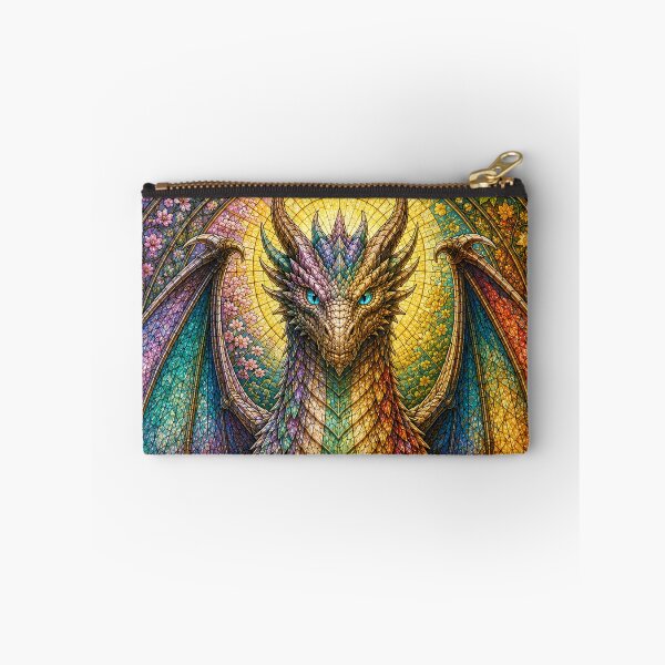 Item preview, The Guardian Dragon of the Four Seasons – Eternal Treasure in Stained Glass designed and sold by Pixel Sakura Gallery.