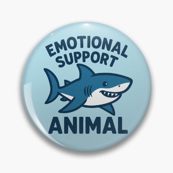 Item preview, Shark Emotional Support Animal Funny Humor Men Women Kids designed and sold by Colorfulman.