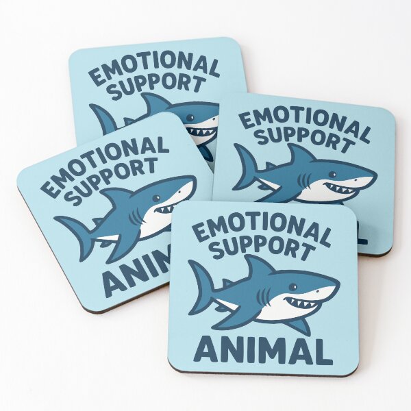 Item preview, Shark Emotional Support Animal Funny Humor Men Women Kids designed and sold by Colorfulman.