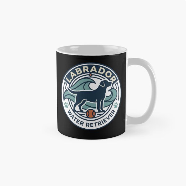 Item preview, Labrador Water Retriever Vintage Dog Ocean Waves Beach Emblem Aesthetic designed and sold by mood-draftsman.